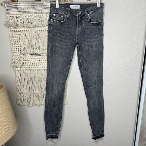 Zara Black Distressed Skinny Jeans Size 4 - Picture 1 of 5